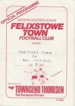 Felixstowe Town v Thetford Town   15-Oct-1983