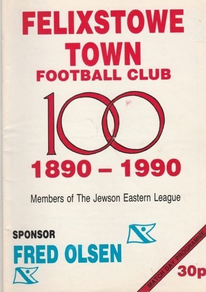 Felixstowe Town v Thetford Town  16-Sep-1989