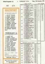 Southport v Torquay United  19-Dec-1975