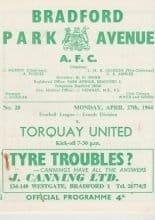 Bradford Park Avenue v Torquay United  27-Apr-1964