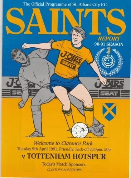 St Albans City v Tottenham Hotspur   09-Apr-1991