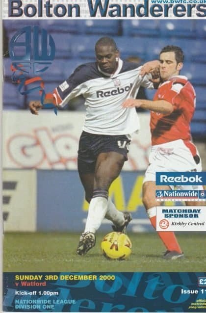Bolton Wanderers v Watford 03-Dec-2000