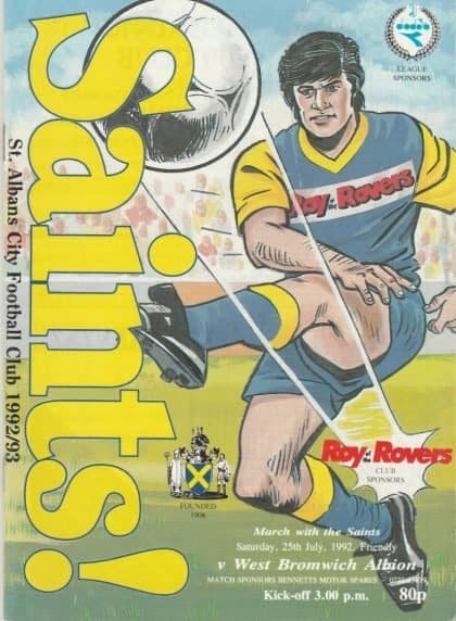 St Albans City v West Bromwich Albion 25-Jul-1992