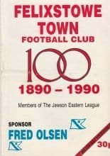 Felixstowe Town v Wisbech Town 15-Sep-1990