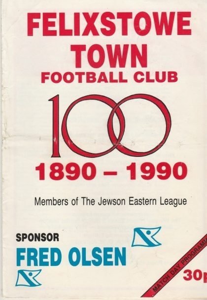 Felixstowe Town v Wisbech Town 15-Sep-1990