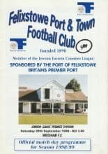Felixstowe Town v Wroxham  26-Sep-1998
