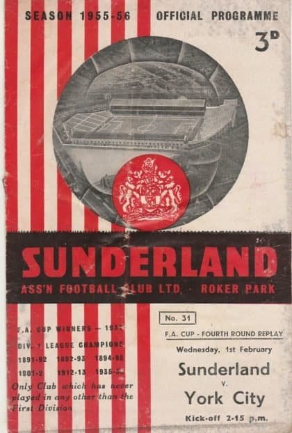 Sunderland v York City 01-Feb-1956