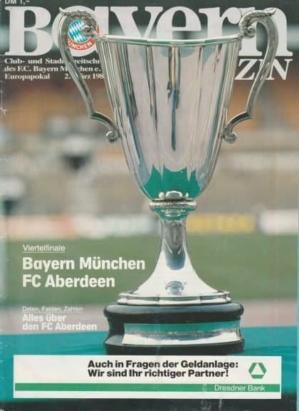 Bayern Munich v Aberdeen  02-Mar-1983