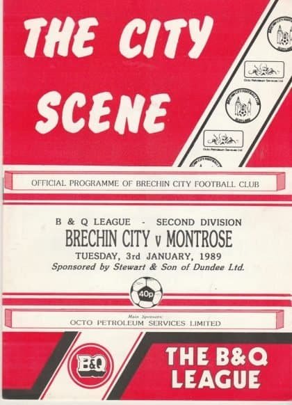 Brechin City v Montrose 03-Jan-1989