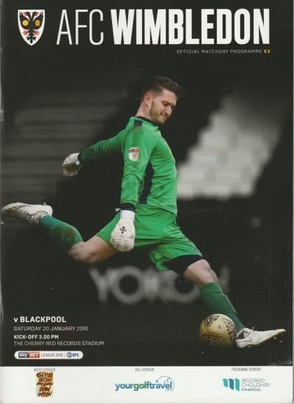 AFC Wimbledon v Blackpool 20-Jan-2018