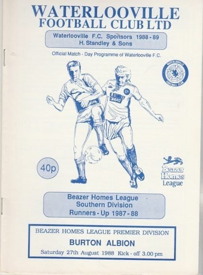 Waterlooville v Burton Albion   27-Aug-1988