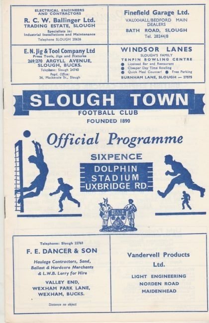 Slough Town v Edgware  22-Mar-1967
