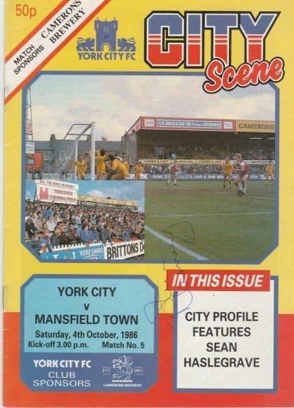 York City v Mansfield Town 04-Oct-1986