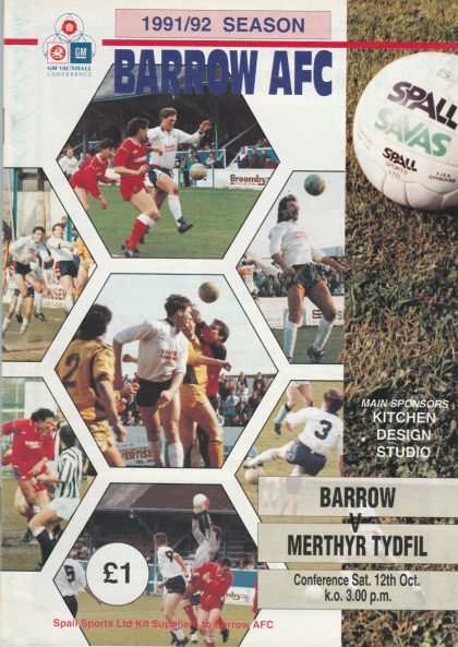 Barrow v Merthyr Tydfil   12-Oct-1991