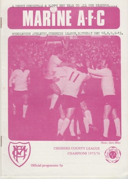 Marine v Middlewich Athletic  18-Dec-1976