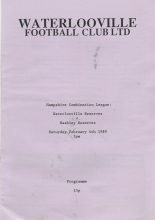 Waterlooville Reserves v Bashley Reserves  04-Feb-1989