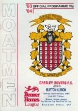 Gresley Rovers v Burton Albion 15-Feb-1994