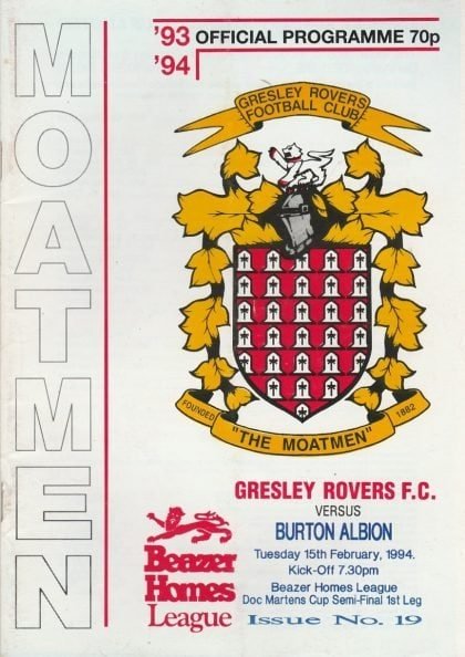 Gresley Rovers v Burton Albion 15-Feb-1994