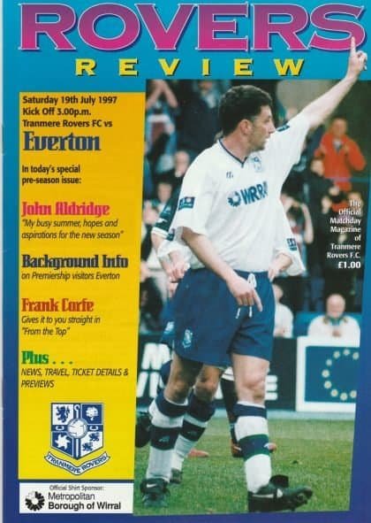 Tranmere Rovers v Everton 19-Jul-1997