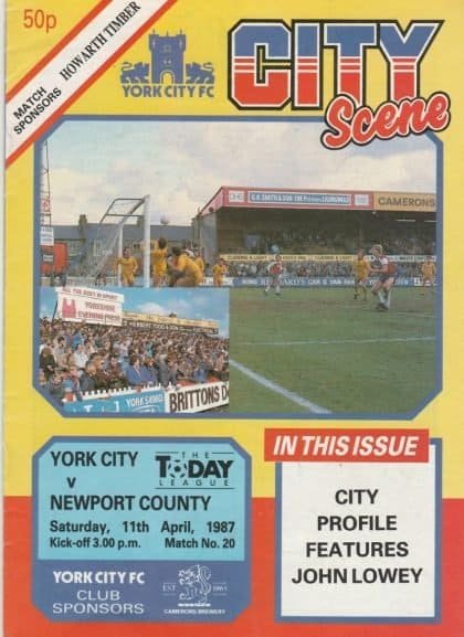 York City v Newport County  11-Apr-1987