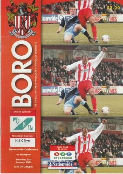 Stevenage Borough v Southport 21-Jan-2006