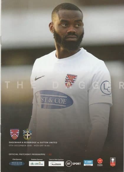 Dagenham & Redbridge v Sutton United  17-Dec-2019