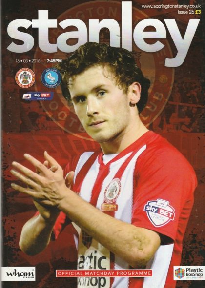 Accrington Stanley v Wycombe Wanderers  16-Mar-2016