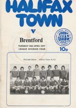 Halifax Town v Brentford 19-Apr-1977