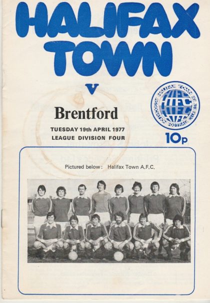 Halifax Town v Brentford 19-Apr-1977