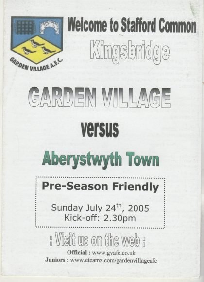 Garden Village v Aberystwyth Town 24-Jul-2005
