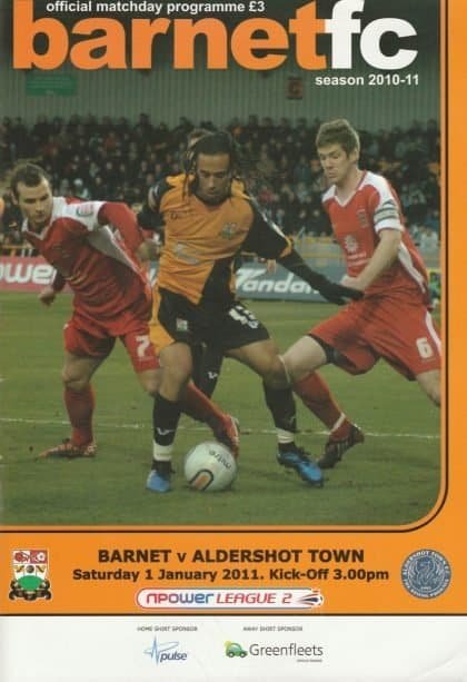 Barnet v Aldershot Town  01-Jan-2011