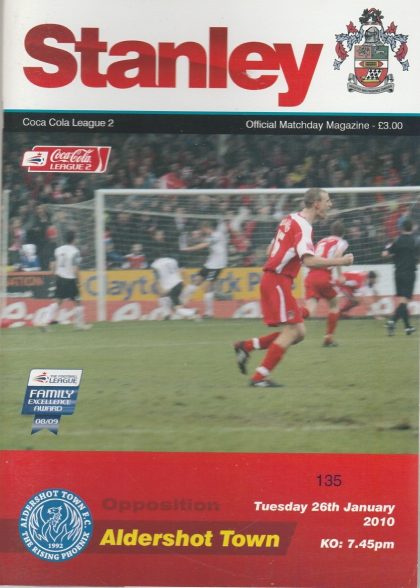 Accrington Stanley v Aldershot Town  26-Jan-2010
