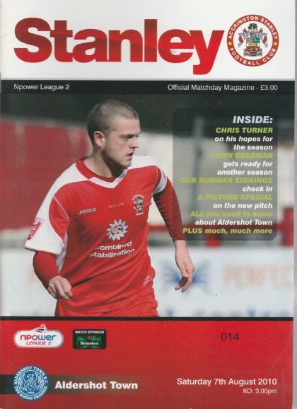 Accrington Stanley v Aldershot Town  07-Aug-2010