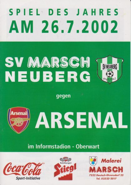 SV Marsch Neuberg v Arsenal   26-Jul-2002