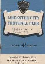 Leicester City v Arsenal 03-Jan-1959