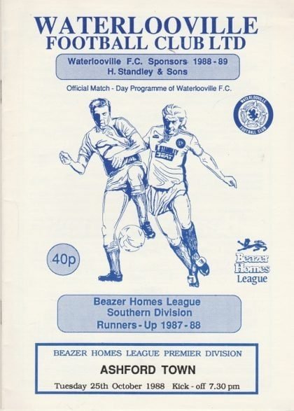 Waterlooville v Ashford Town (Kent)  25-Oct-1988