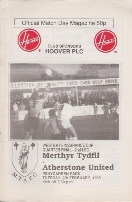 Merthyr Tydfil v Atherstone United  07-Feb-1989