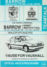Barrow v Merthyr Tydfil   22-Apr-1990