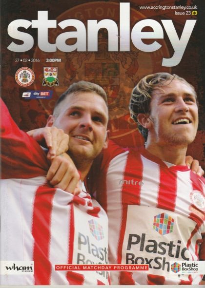 Accrington Stanley v Barnet  27-Feb-2016