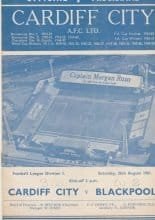 Cardiff City v Blackpool 26-Aug-1961
