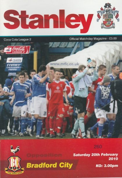 Accrington Stanley v Bradford City  20-Feb-2010