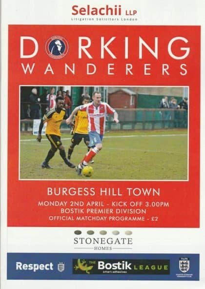 Dorking Wanderers v Burgess Hill Town  02-Apr-2018