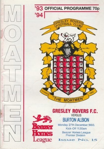Gresley Rovers v Burton Albion 27-Dec-1993