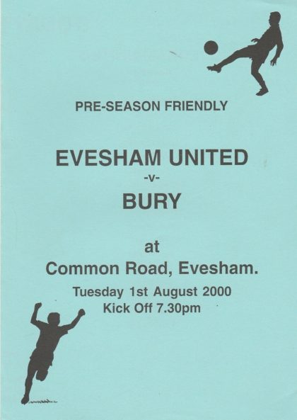 Evesham United v Bury   01-Aug-2000