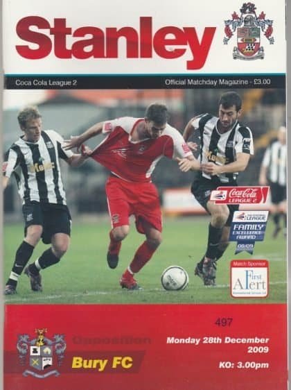 Accrington Stanley v Bury  28-Dec-2009