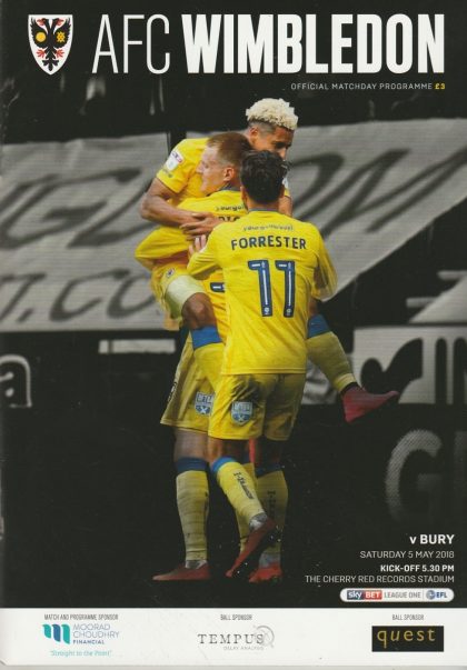 AFC Wimbledon v Bury 05-May-2018