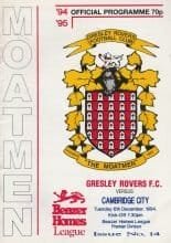 Gresley Rovers v Cambridge City 06-Dec-1994