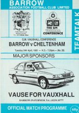 Barrow v Cheltenham Town 24-Apr-1990