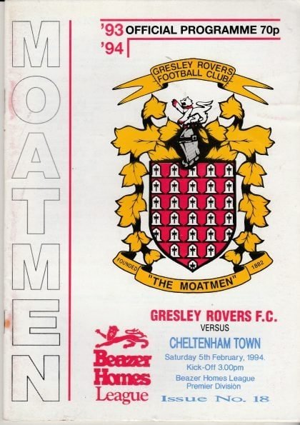 Gresley Rovers v Cheltenham Town  05-Feb-1994