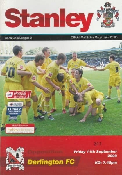 Accrington Stanley v Darlington   11-Sep-2009